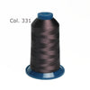 A spool of dark gray polyester embroidery thread labeled Col. 331.