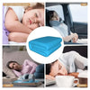 A colorful dinosaur print flannel throw blanket shown in various contexts including a car, an air-conditioned room, a sofa, a