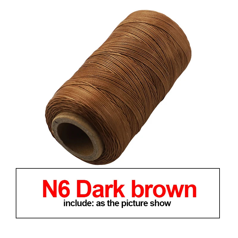 Roll of N6 Dark brown waxed thread for leather and crafting