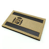 A rectangular tactical patch featuring the Spanish flag design with a hook and loop backing.