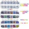 A collection of various colored and sized rhinestones, including high quality rhinestone and various sizes like SS4/SS6/SS10,