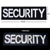 Black embroidered security patch with the word SECURITY in white text