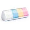 A white plastic marker set with multiple colored tips for fabric chalk markers.