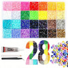 A palette of colorful glitter and rhinestones for DIY resin crafting and decoration.
