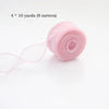 Pink silky organza ribbon rolled for gift wrapping and crafts