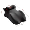 Black ergonomic memory foam wedge pillow designed for pain relief.
