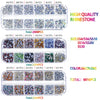 A collection of various colored and sized rhinestones, including high quality rhinestone and various sizes like SS4/SS6/SS10,