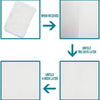 Diagram showing the process of unfolding a 3D optical illusion round rug with non-slip backing over time.