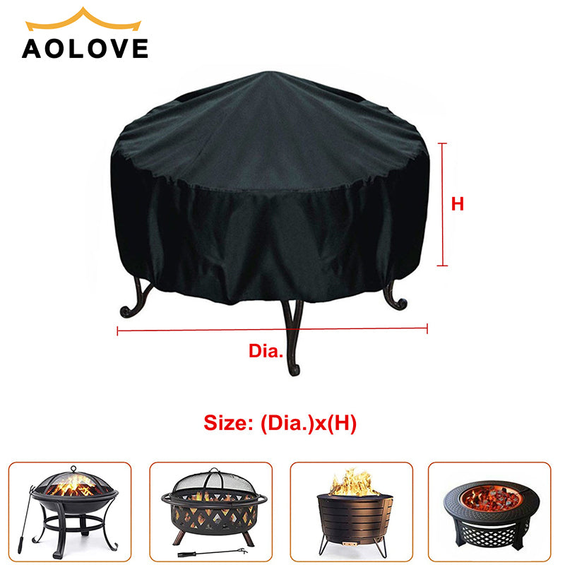 Black waterproof BBQ grill cover with a dome shape shown in various forms.