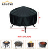 Black waterproof BBQ grill cover with a dome shape shown in various forms.