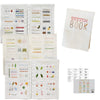A collection of hand embroidery pattern sheets and a stitch book for adult learners