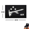 Blackbeard skull pirate flag embroidered patch with hook and loop backing
