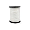 A spool of white waxed thread with a black core for professional leather sewing kits