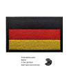Black embroidered patch featuring the German flag design in red, yellow, and black stripes