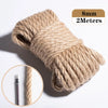 A roll of 8mm jute twine measuring 2 meters, used for crafts and decor.
