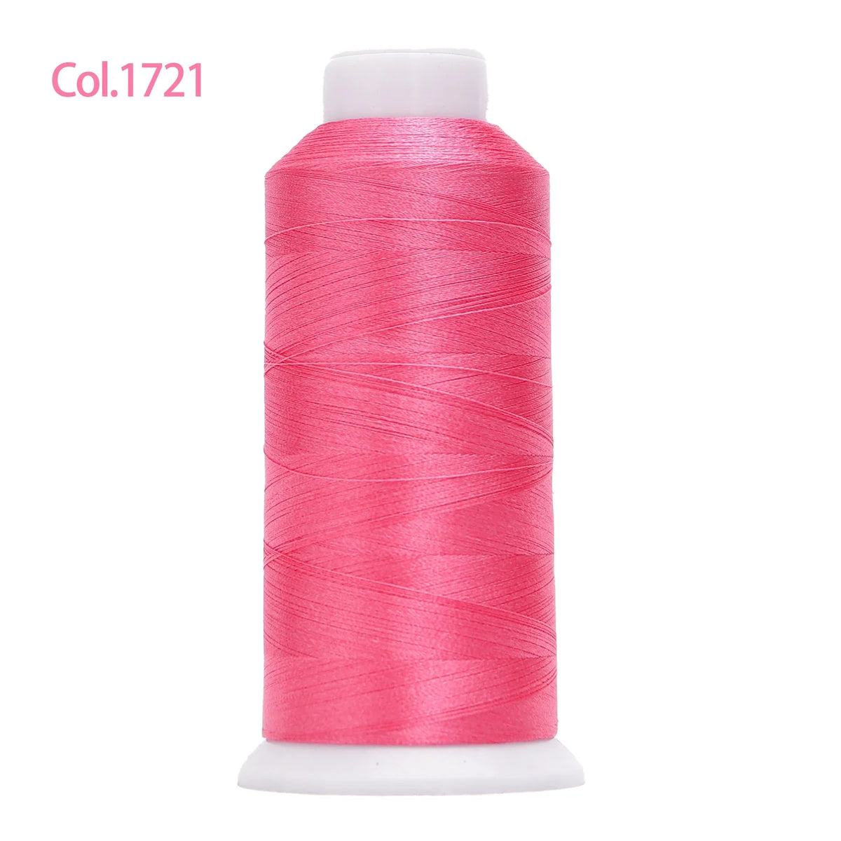 A spool of bright pink embroidery thread labeled Col.1721