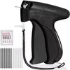 A black micro stitching gun with a needle and cord, next to a set of sewing needles.