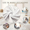 Various uses of an ultra-soft flannel throw blanket including sofa, bed sheets, and travel blankets.