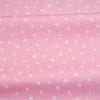 Pink floral and stripe cotton twill fabric for sewing and DIY
