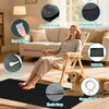 A conductive grounding mattress pad shown with various features like leather front, breathable back, foldable design, and an 