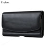 Black universal leather phone pouch with a magnetic belt clip.