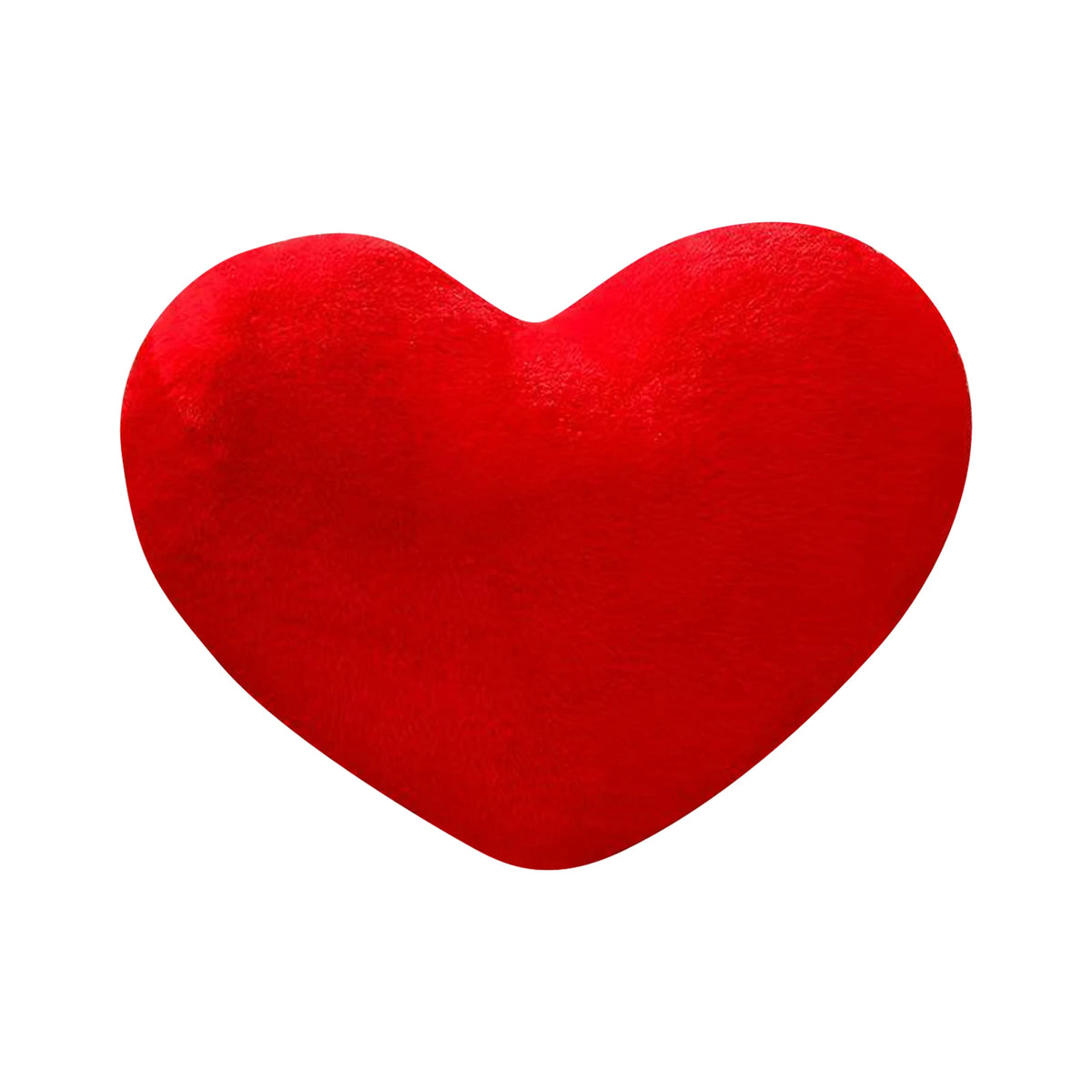 A vibrant red heart-shaped throw pillow.