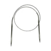 Stainless steel circular knitting needles set with a long wire and two needles