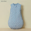Light blue unisex cotton sleep sack for baby and toddler with a zipper