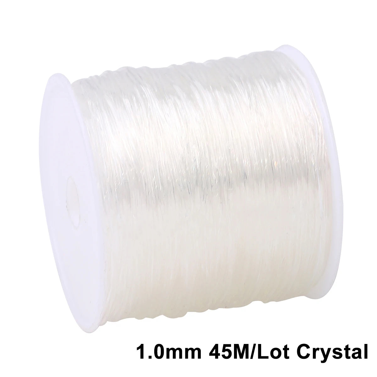 A spool of 1.0mm 45M Lot Crystal transparent elastic cord for jewelry making