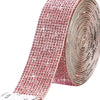 Roll of pink crystal rhinestone sticker ribbon with diamond trim for crafts and decor