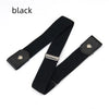 Black invisible stretch belt for pants and dresses