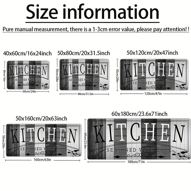 Set of wooden kitchen signs featuring the word KITCHEN in various sizes and designs