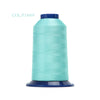 A spool of teal polyester embroidery thread labeled COL.P1669.