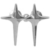 Silver adjustable star-shaped jean buttons for clothing
