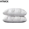 A white hotel-grade memory foam sleeping pillow shown from the front.