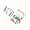 Clear plastic invisible pants hem clips used for non-slip length adjustment