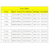 Size chart for duvet covers and pillowcases including US Twin, Full, Queen, King, and EU Single, Double, and King sizes.
