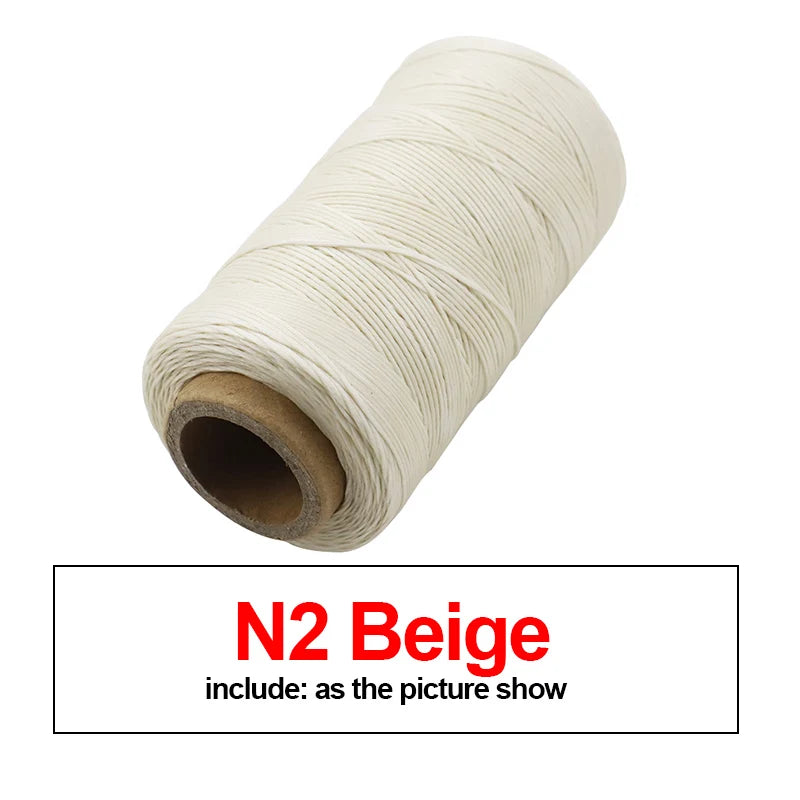 Roll of beige waxed thread for leather and crafting