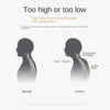 Diagram showing normal versus deformed cervical spine posture related to sleeping position