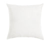 A square white soft velvet decorative pillow cover.