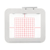 A white magnetic embroidery hoop set with a grid pattern for sewing projects.