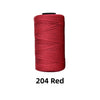 A spool of 1.5mm red ice silk crochet yarn for crafting thread.