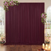 Burgundy Velvet-Look Polyester Backdrop Curtain