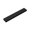 A black, rectangular piece of high-tech puzzle building block.
