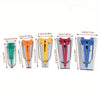 A set of bias tape makers with various sizes and an awl tool for sewing and quilting.
