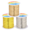 Spools of bendable copper clad steel wire in gold and silver colors for jewelry making