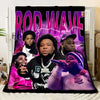A poster featuring four men with purple lightning effects and the text ROD WAVE