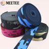 Rolls of camouflage elastic stretch ribbon for sewing and craft projects in various colors