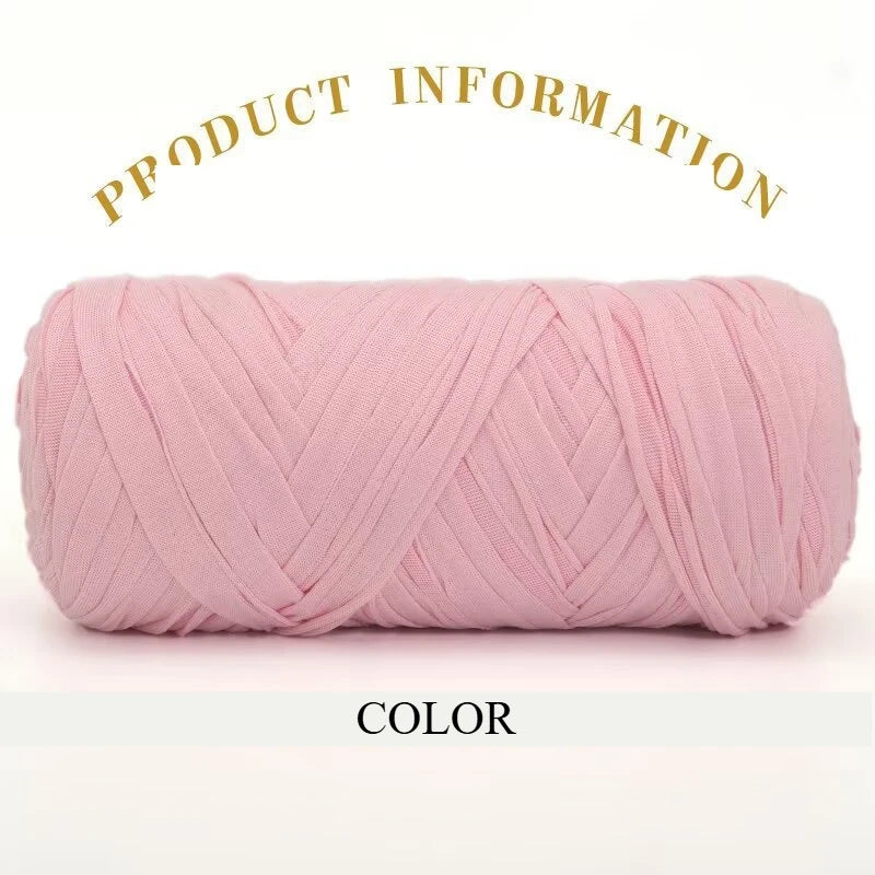 Pink thick polyester blended yarn wound into a skein for crafting