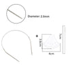 Stainless steel circular knitting needles set with a 2.0mm diameter and a 7cm long needle.
